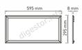LED panel MASTER 24W 300x600mm NW 2400lm rozmery.J